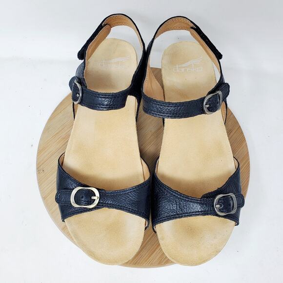 Dansko Tricia Sandals Womens 39 Wedge Comfort Ankle Strap Shoes - Picture 4 of 13